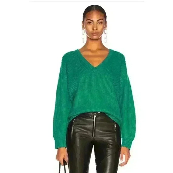 IRO Evolution Sweater Sz l Plunge Long Sleeve Preppy Comfy Boho Casual - Picture 1 of 9